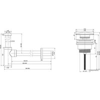 Сифон Wellsee Drainage System 182108003 (сифон, донный клапан, матовый белый)