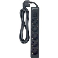 Сетевой фильтр Perfeo Real Stream PF_E1509 (5 м, черный)