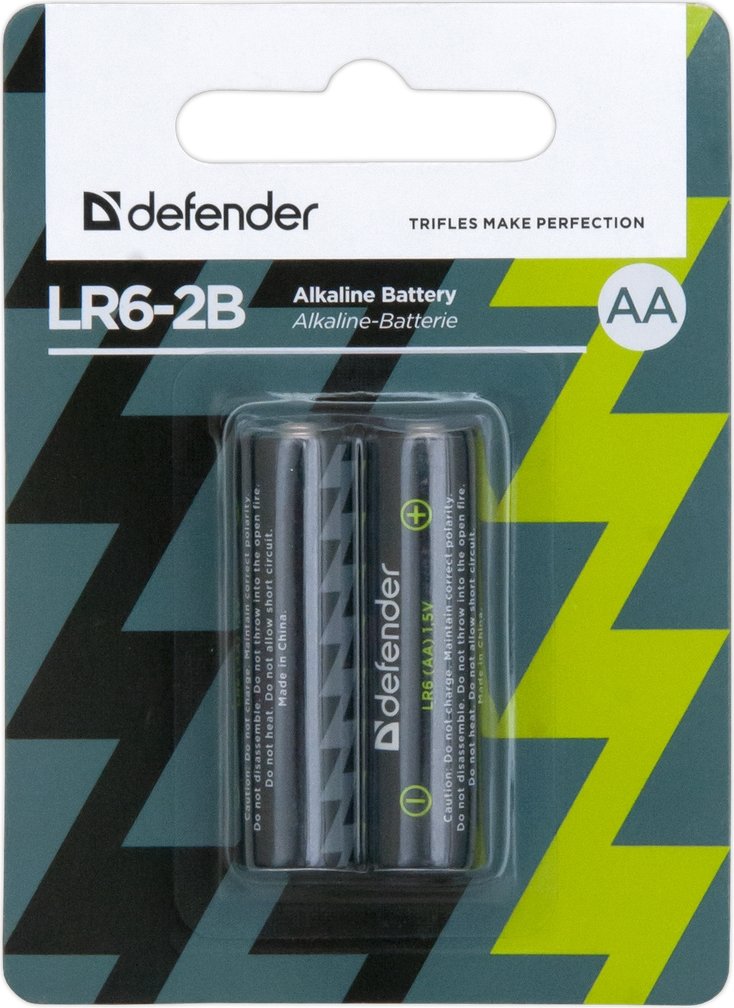 

Батарейка Defender AA 2 шт LR6-2B