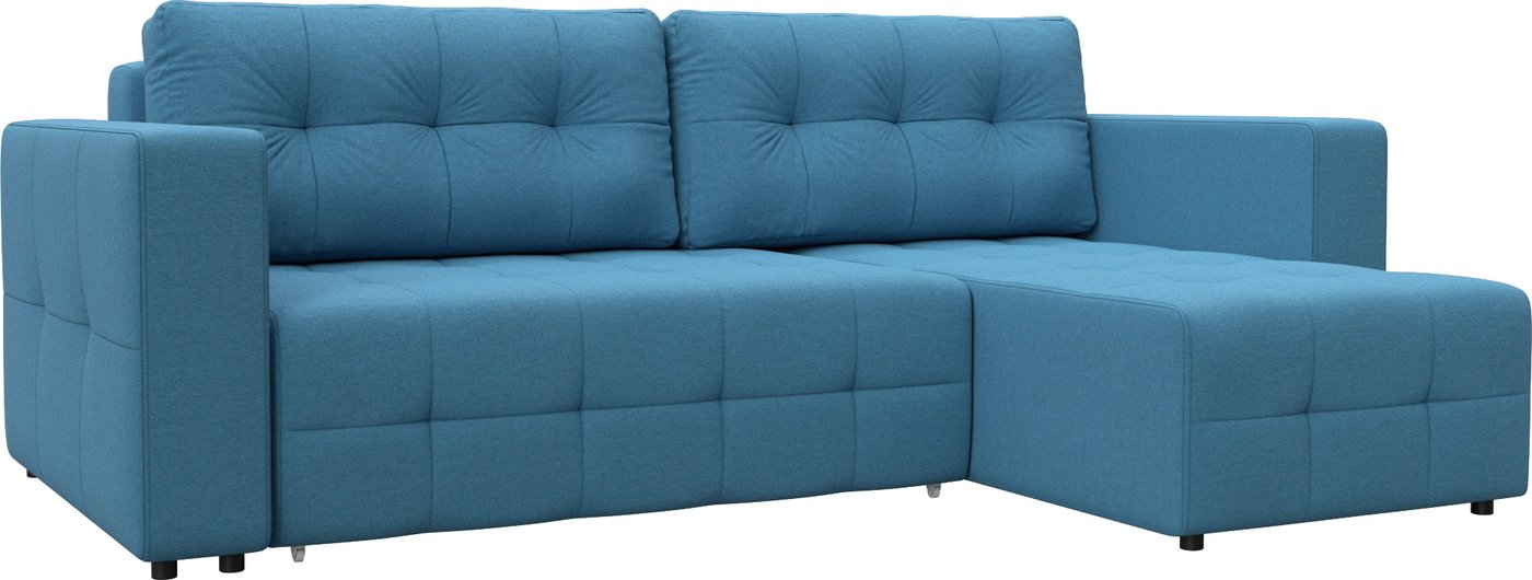 

Угловой диван Лига диванов Лига-075 универсальный 130007 (рогожка амур 10 голубой)