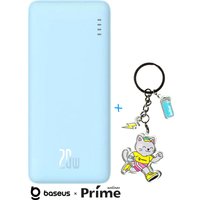 Внешний аккумулятор Baseus Airpow Fast Charge Power Bank 20W 10000mAh (голубой) + брендированный брелок Baseus