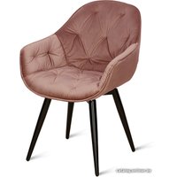 Стул с подлокотниками Aero B817-m Rosa VL34 BK (велюр, розовый)