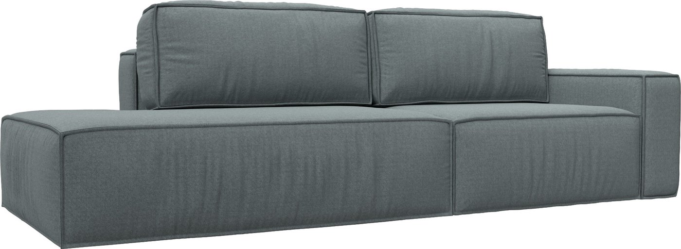 

Диван Лига диванов Прага Модерн подлокотник справа 124367 (рогожка амур серый)