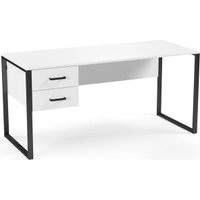 Стол Soma Slava 160x66 (белый/черный)