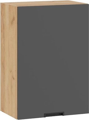 

Шкаф навесной Трия Гренада 1В5 с одной дверью (дуб крафт золотой/холст вулкан)