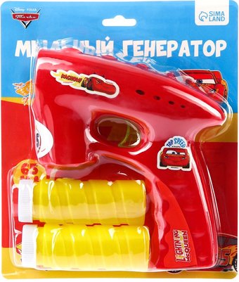 Пистолет для создания мыльных пузырей Sima-Land Молния Маккуин 7603416