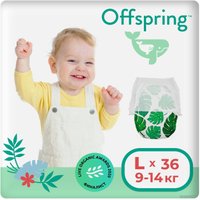 Трусики-подгузники Offspring L 9-14кг Тропики (36 шт)