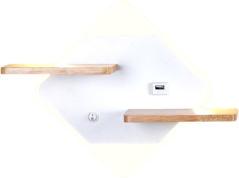 

Бра Ambrella light FW100 WH/WD (белый/дерево)