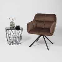 Интерьерное кресло AksHome Virginia (шоколадный HCJ-10/черный)