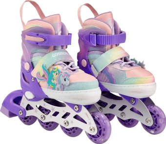 Роликовые коньки Cosmoride Cleo (р-р 31-34, белый/фиолетовый)