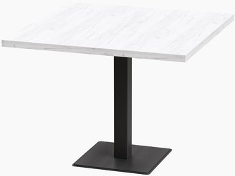 Кухонный стол Millwood Лофт Хельсинки 2 Л 100x100x75 (дуб белый Craft-металл черный)