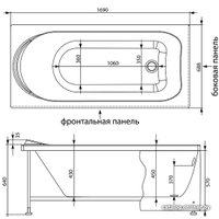 Ванна Aquanet Nord 170x70 [00169199]