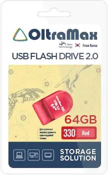 

USB Flash OltraMax 330 64GB (красный)
