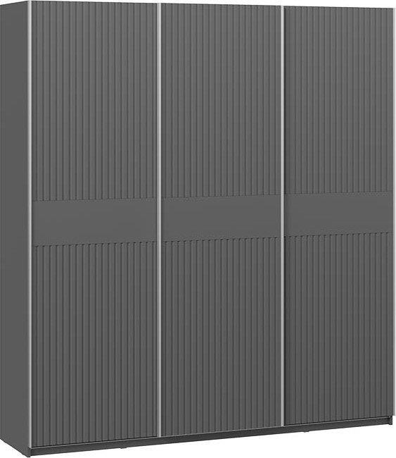 

Шкаф-купе Трия Оскар Хилтон Т2 2100 271121 (ручка серебро/серый графит/графит матовый)