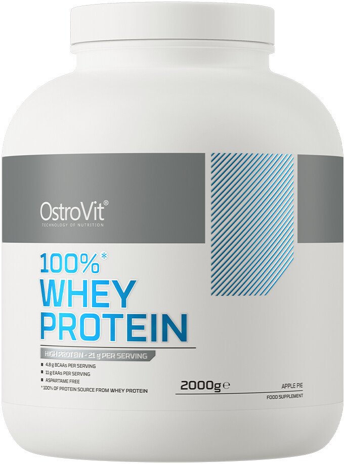 Протеин сывороточный (концентрат) OstroVit 100% Whey Protein (яблочный пирог, 2000 г)