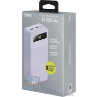 Внешний аккумулятор TFN Porta LCD PD 22.5W 30000mAh (сиреневый)