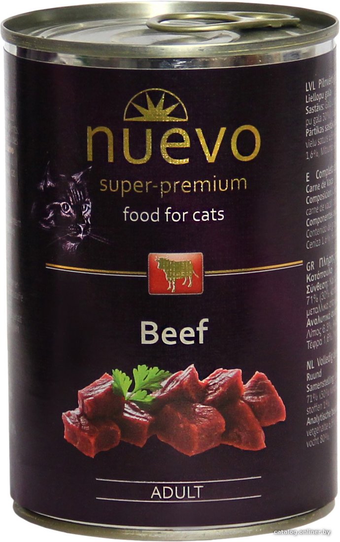 Консервированный корм для кошек Nuevo Cat Adult Beef (Говядина) 0.4 кг