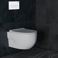 Унитаз подвесной Roxen Porto в комплекте с инсталляцией StounFix Dual Fresh 6 в 1 576390 (кнопка: белый глянец)