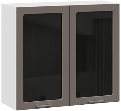 

Шкаф навесной Трия Габриэлла 1В8С (белый/муссон)