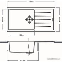 Кухонная мойка Longran Ultra ULS914.457 (оникс)
