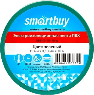 

Изолента SmartBuy SBE-IT-15-10-g 10м (зеленый)