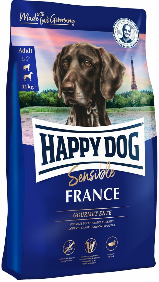 

Сухой корм для собак Happy Dog Sensible France утка, картофель 60554 11 кг