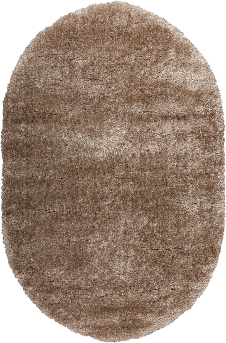 

Ковер для жилой комнаты Radjab Carpet Паффи шагги овал P001A 6358RK 0.8x1.5 (vizon)