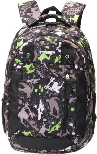 

Школьный рюкзак Torber Class X T5220-BLK-GRE