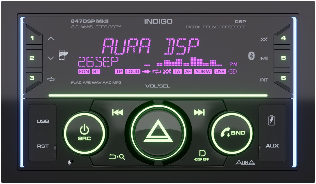 

USB-магнитола Aura Indigo-847DSP MkII