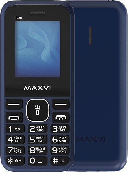 

Кнопочный телефон Maxvi C30 (синий)