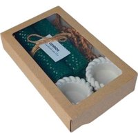 Подарочный набор Вендитио Ozarich Сувенирный с 2-мя свечами и подсвечниками Г3 (зеленый)