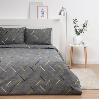 2-спальный комплект постельного белья Экономь и Я Штрих 2сп 10453127