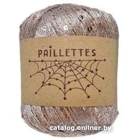 Пряжа для вязания Wool Sea Paillettes 113 50 г 275 м (какао/темный беж, 4 мотка)