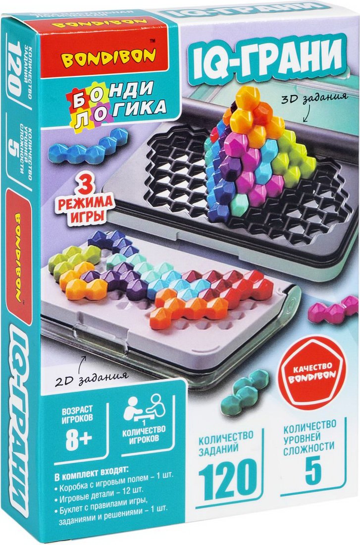 

Настольная игра Bondibon БондиЛогика IQ-Грани ВВ5953