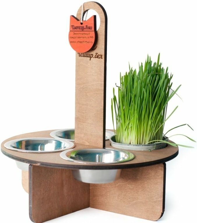 

Миски на подставке Чешир Фуршет 4 миски (коричневый)