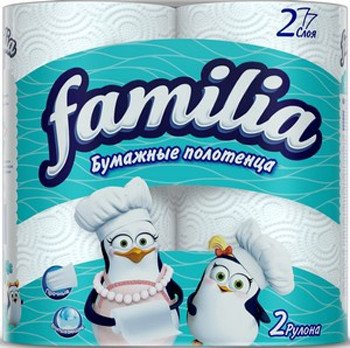 

Бумажные полотенца Familia Двухслойные (2 шт, белый)