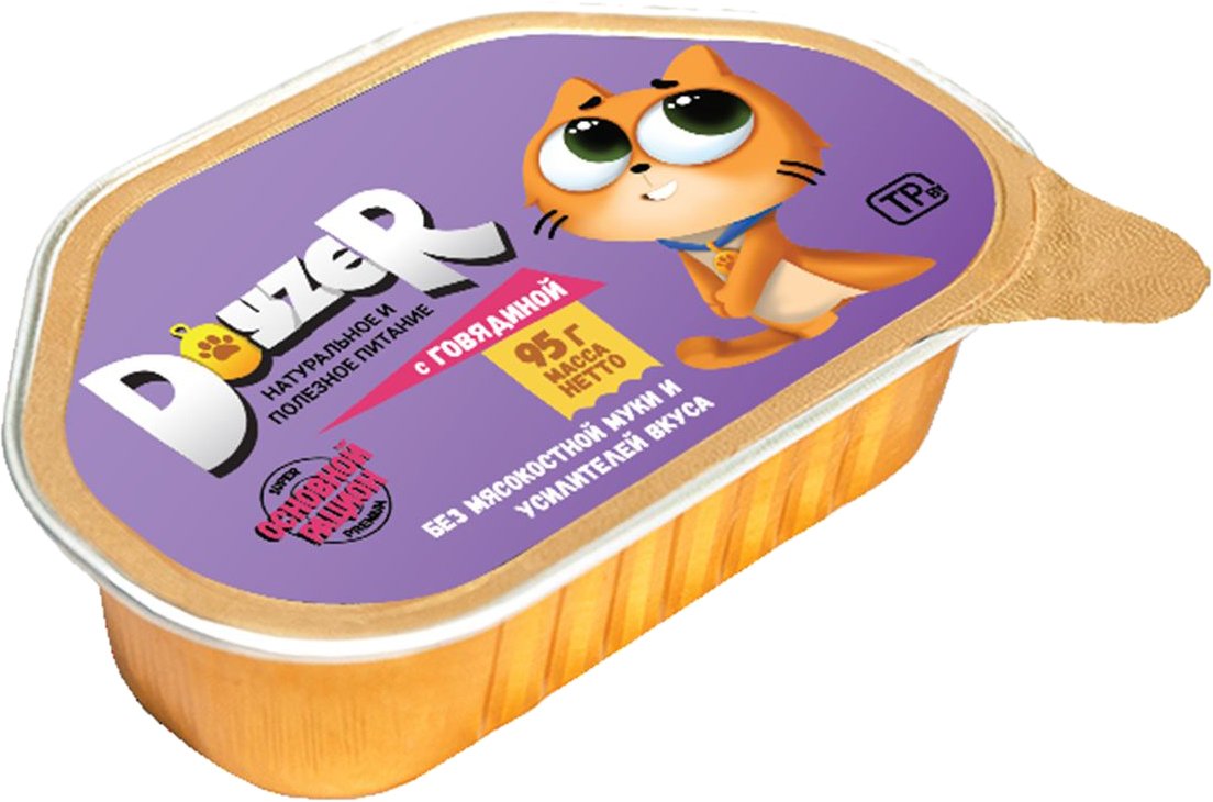 

Консервированный корм для кошек Doyzer с говядиной 95 г