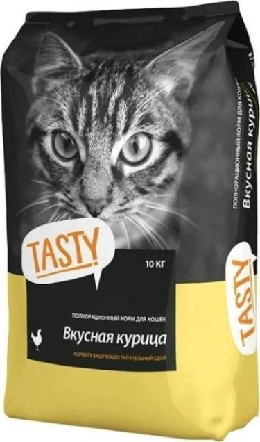 

Сухой корм для кошек Tasty Для взрослых кошек с курицей 10 кг