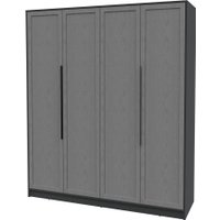 Шкаф распашной Интерлиния Концепт Тренд КТ-Ш4 (антрацит/дуб серый)