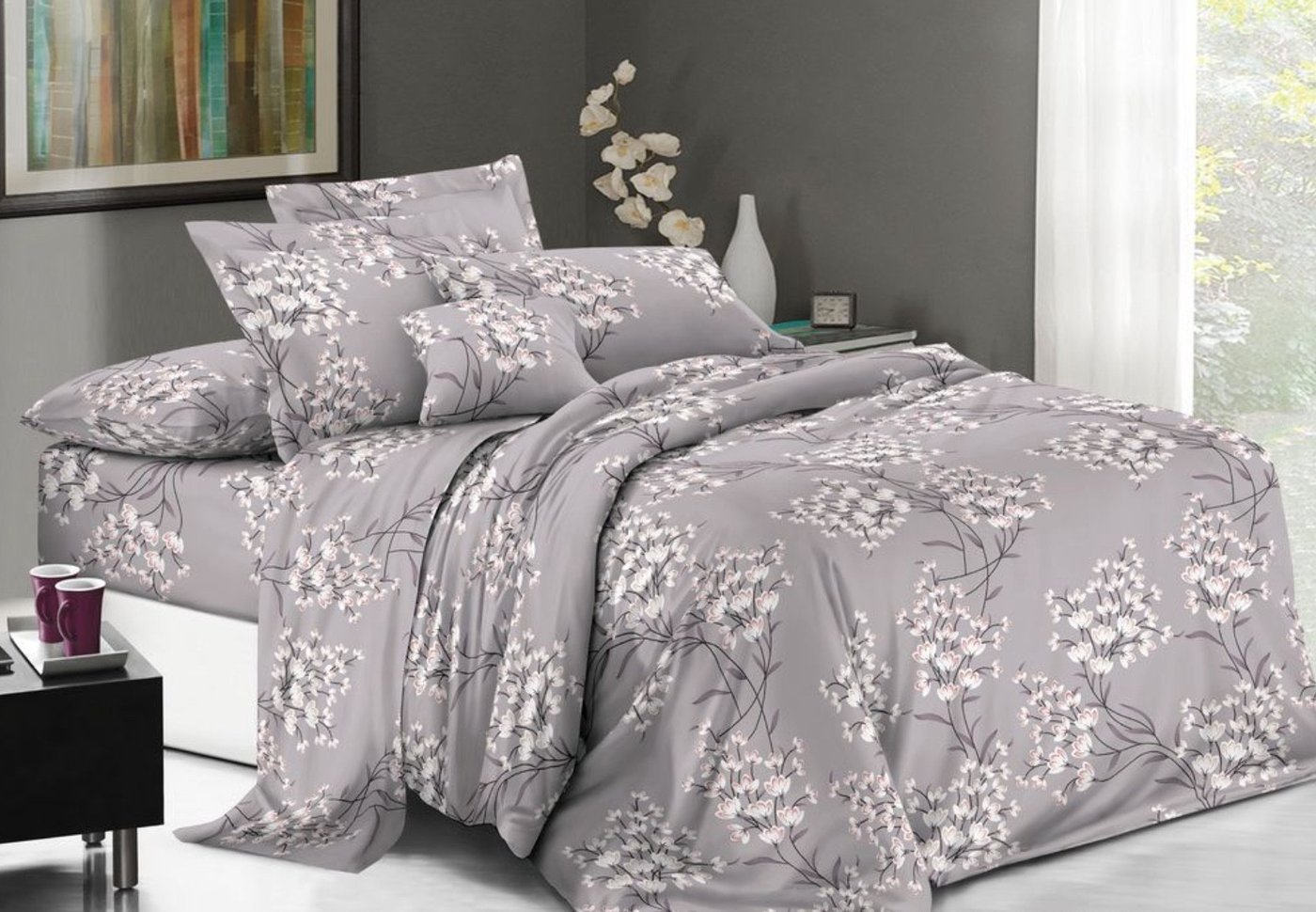 

Постельное белье Бояртекс № 6801 (L) 2сп с европростыней (бязь)