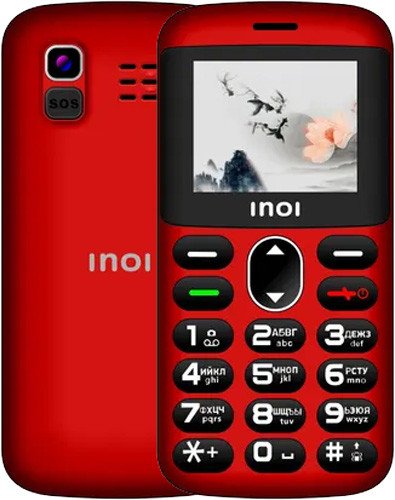 Кнопочный телефон Inoi 148 Senior 4G (красный)