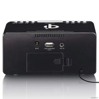 Настольные часы с беспроводной зарядкой Lenco CR-550BK