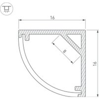 Алюминиевый профиль Arlight SL-KANT-H16-3000 ANOD 036041 в Орше