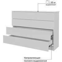 Комод Горизонт Нео 1050 4 ящика (белый)