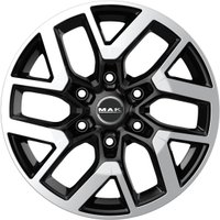 Литые диски MAK Gravel 16x6.5" 6x120мм DIA 74.5мм ET 50мм Black Mirror