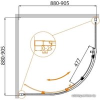Душевой уголок Cezares Molveno-R-1-90-C-Cr-IV