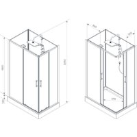 Душевая кабина AM.PM Above 120x80 W9XC-403-12080MT (хром матовый/прозрачное стекло)