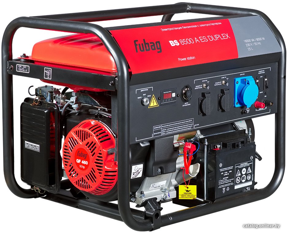 Бензиновый генератор Fubag BS 8500 A ES Duplex (с коннектором автоматики)
