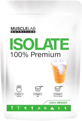 Протеин сывороточный (изолят) Musclelab Isolate Protein 100% Premium (1000 г, сливочный пломбир)