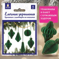 Елочная игрушка Золотая сказка 592541 (6 шт, изумрудный)